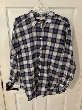 LOFT Women's Clip Plaid Everyday Oversized Pocket Shirt